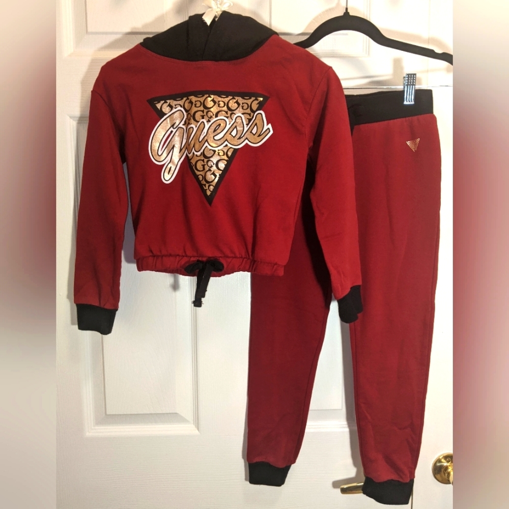 GUESS Girls Size S(7-8) Matching Sweat Suit Set